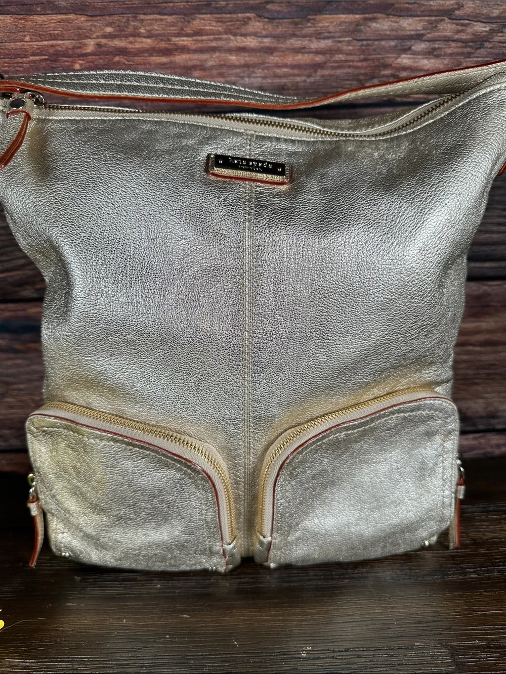 Kate spade Gold Metallic Leather Shoulder bag!